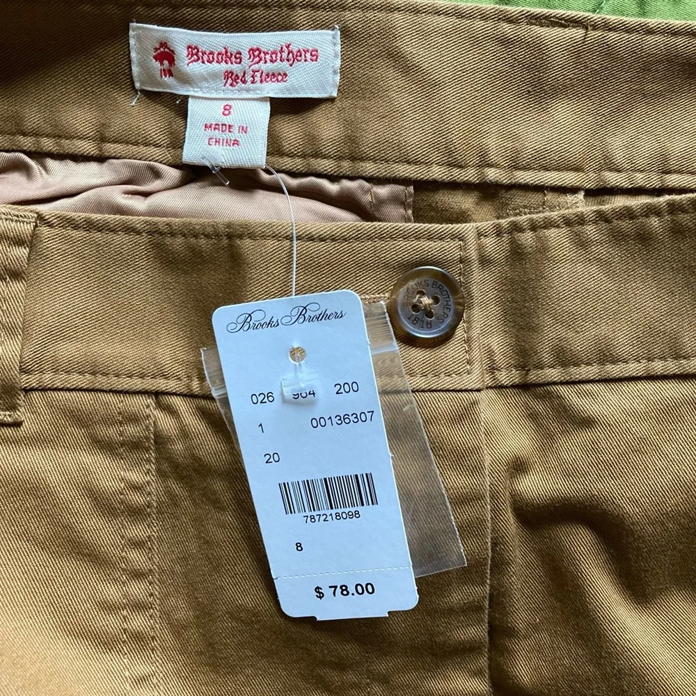 Brooks Brothers Stretch Cotton Twill Cropped Wide-Leg Pants - Picture 7 of 10